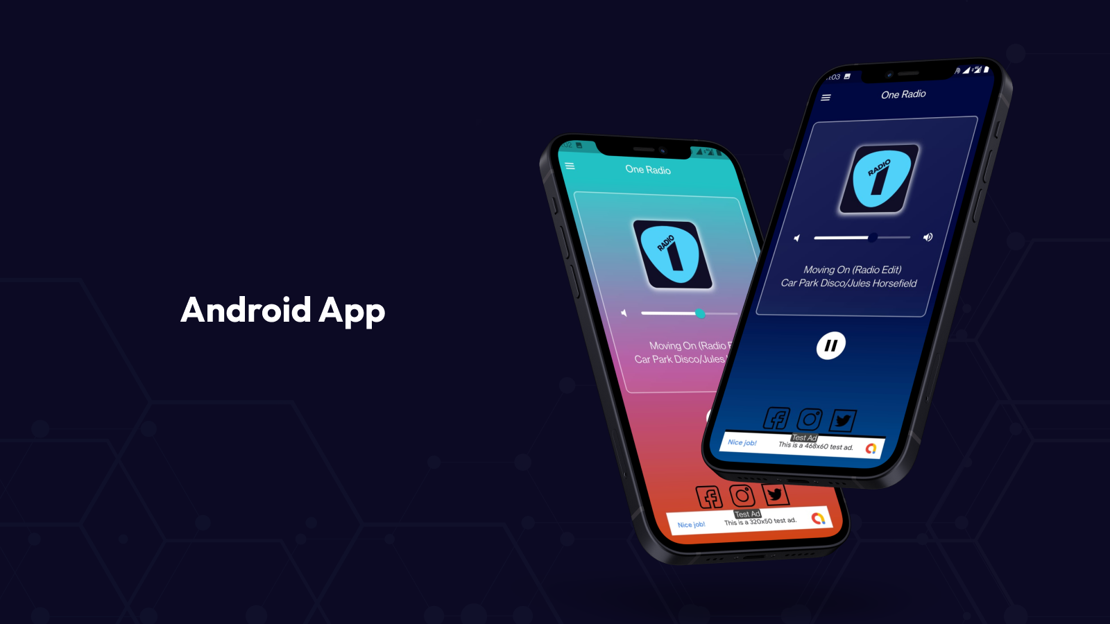 OneRadio Online Radio Streaming App with AdMob in Android and iOS by
